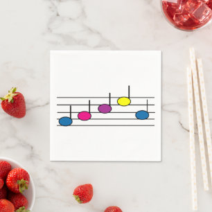 Musical Notes Music Colourful Napkin