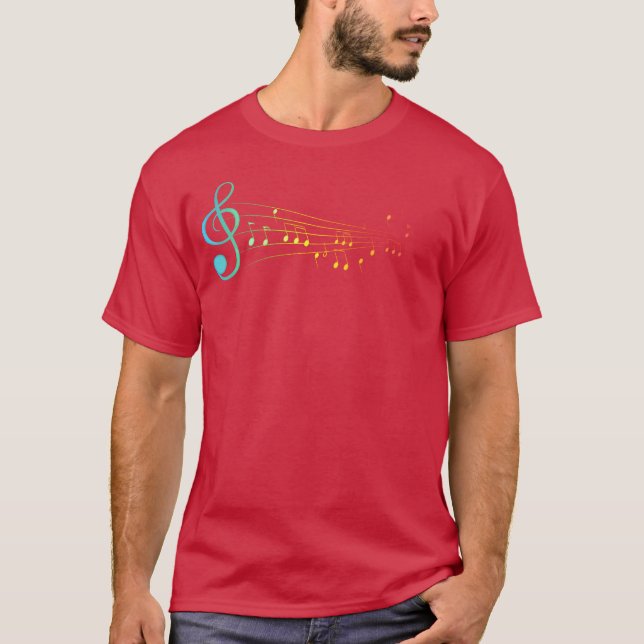 Musical Notes Music Dad friend T-Shirt (Front)