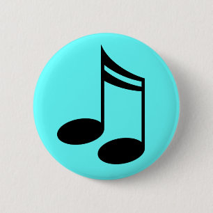 Musical Notes Music Gift 6 Cm Round Badge