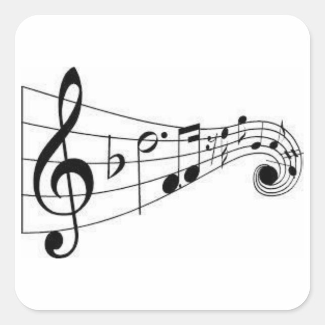 MUSICAL NOTES - MUSIC LOVER'S STICKER (Front)