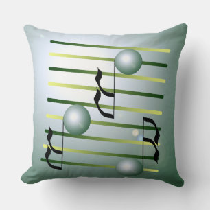 Musical Notes Musico Music-themed Designer Pillow