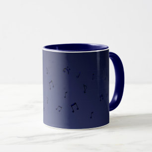Musical Notes Navy  Mug