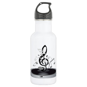 Musical Notes On An Album 532 Ml Water Bottle