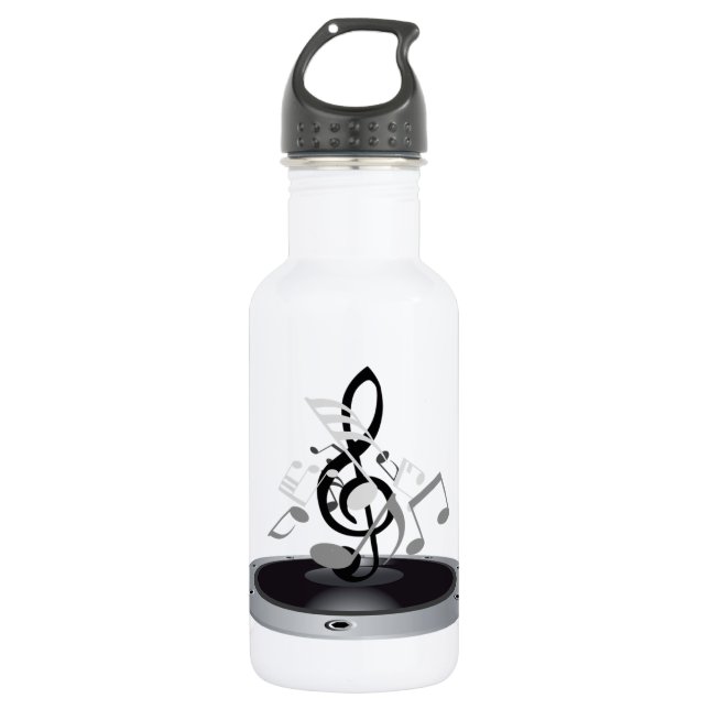 Musical Notes On An Album 532 Ml Water Bottle (Front)