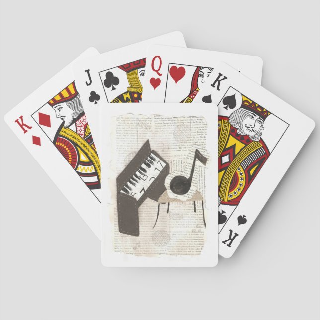Musical Notes Playing Cards (Back)
