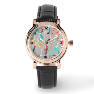 Musical Notes print - Medium Grey, Multi Watch