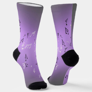 Musical Notes Purple Moon Sustainable Crew Sock