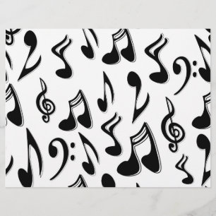 Musical Notes Scrapbook Paper