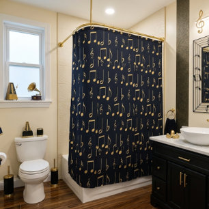Musical Notes Shower Curtain