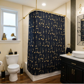 Musical Notes Shower Curtain