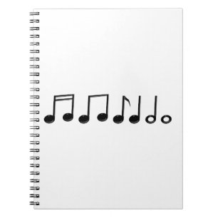 Musical Notes Spiral Notebook