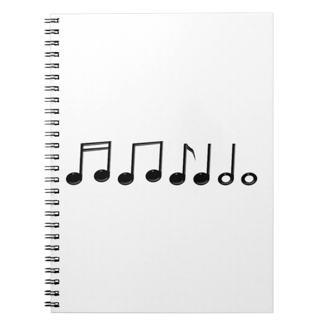 Musical Notes Spiral Notebook (Front)