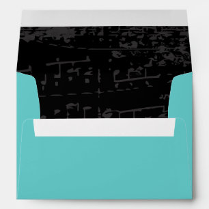 MUSICAL NOTES & STARS Bar Bat Mitzvah Invitation Envelope