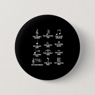 Musical Notes Symbol Definition Humor Funny Christ 6 Cm Round Badge