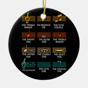 Musical Notes Symbol Definition Humor Funny Christ Ceramic Tree Decoration