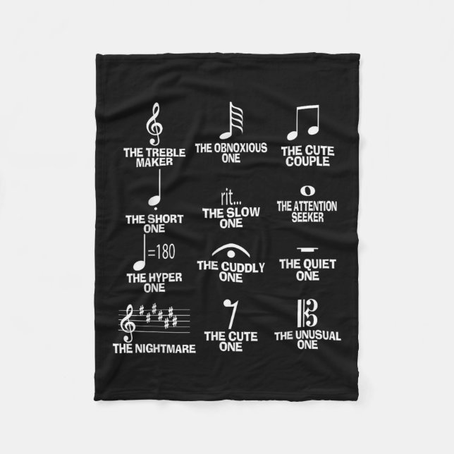 Musical Notes Symbol Definition Humor Funny Christ Fleece Blanket (Front)