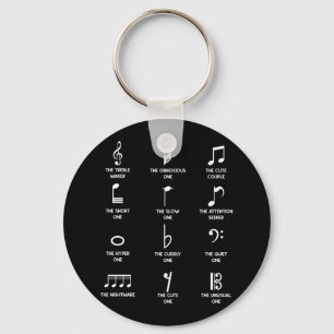 Musical Notes Symbol Definition Humour Key Ring
