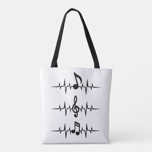 Musical Notes Tote Bag (Back)