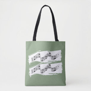 Musical notes tote bag