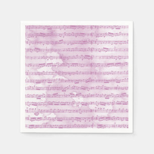 Musical notes watercolor napkin