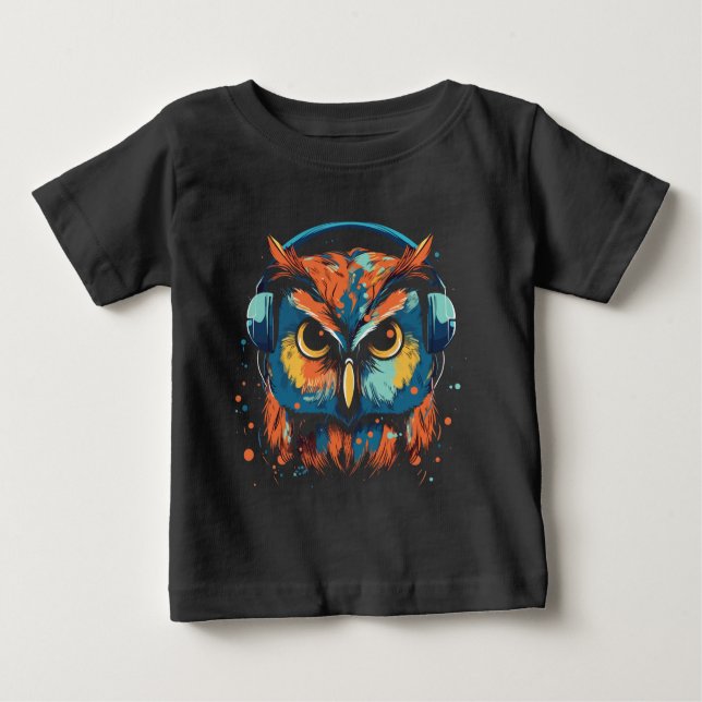 Musical Owl Baby T-Shirt (Front)
