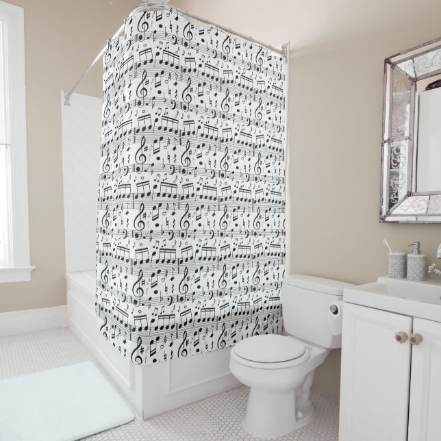 Musical Pattern shower curtain (In Situ)