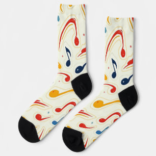 Musical pattern socks