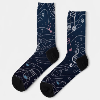  Musical pattern Socks