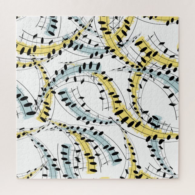 Musical Phrases: Cheerful White Background. Jigsaw Puzzle (Vertical)