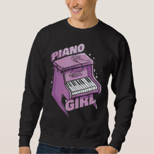 Musical Pianist Music  Piano Keyboard Piano Girl Sweatshirt