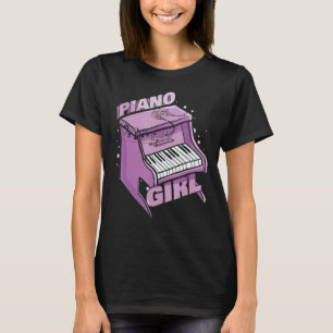 Musical Pianist Music  Piano Keyboard Piano Girl T-Shirt