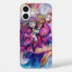 MUSICAL PINK CLOWN WITH OWL iPhone 16 PLUS CASE