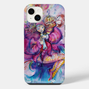 MUSICAL PINK CLOWN WITH OWL iPhone 14 PLUS CASE