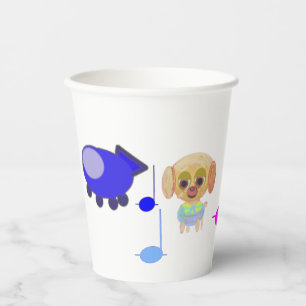 Musical Puppy Spaceship Paper Cups