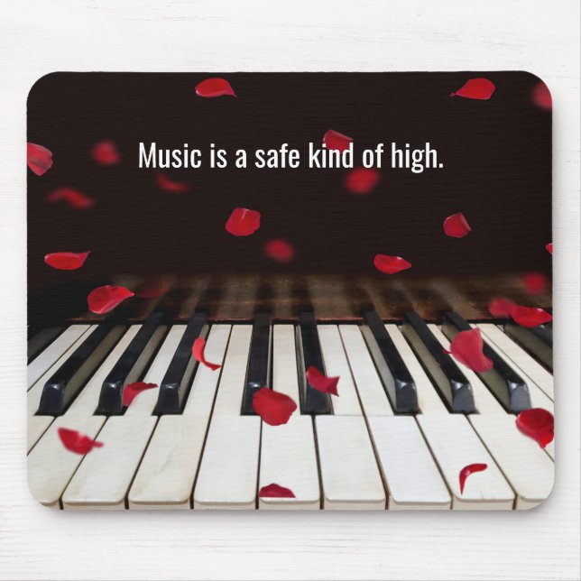 Musical Quote on Piano Keys Mouse Pad (Front)
