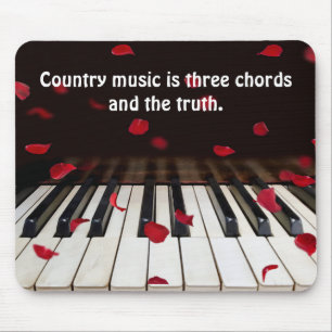 Musical Quote on Piano Keys Mouse Pad