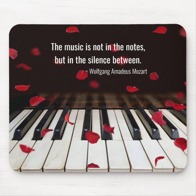 Musical Quote on Piano Keys Mouse Pad (Front)