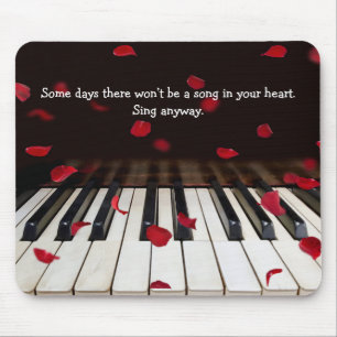 Musical Quote on Piano Keys Mouse Pad