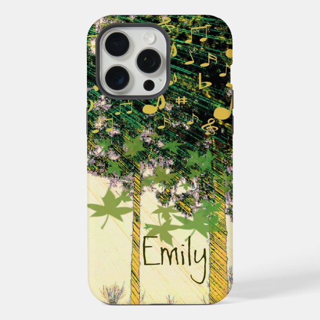 Musical Rays of Hope Trees iPhone Case (Back)