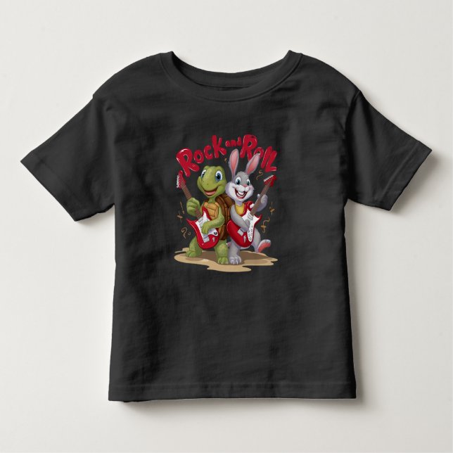 Musical Reptile and Hare Rock Out Roll Toddler T-Shirt (Front)
