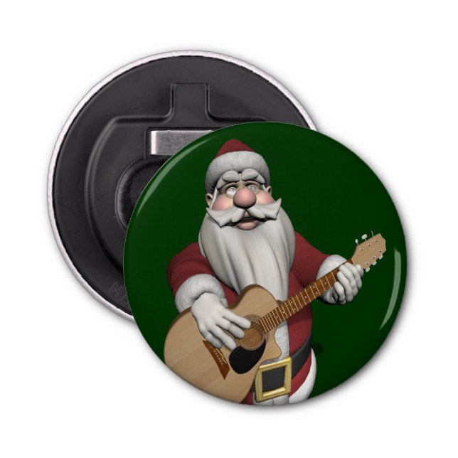 Musical Santa Claus Playing Christmas Songs Bottle Opener (Front)