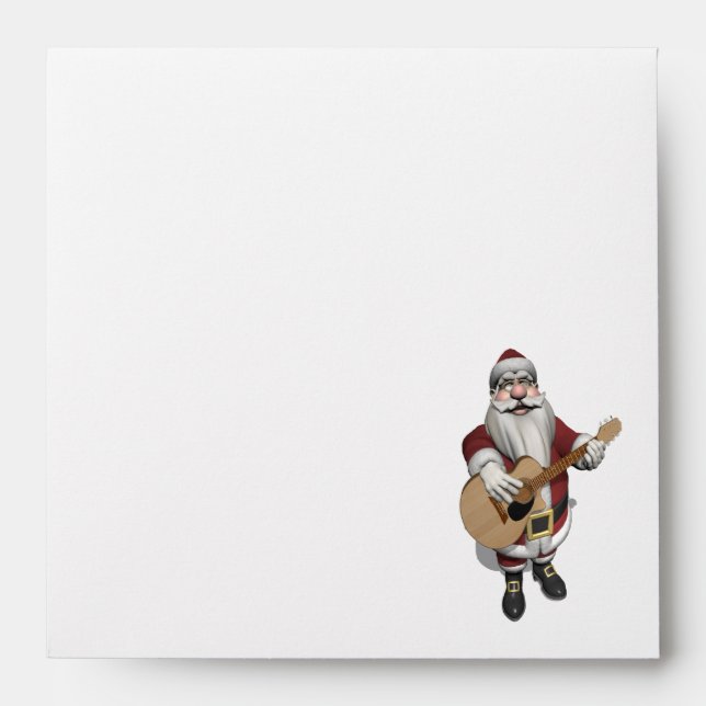 Musical Santa Claus Playing Christmas Songs Envelope (Front)