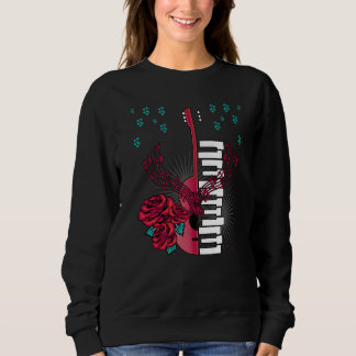 Musical Sheet Music I Guitar I Keyboard Girl Sweatshirt