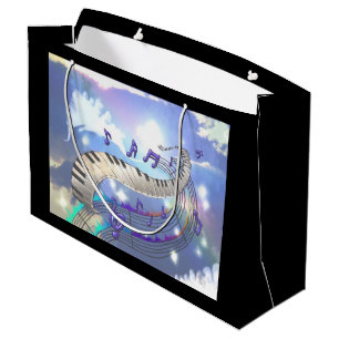 Musical Sky Piano Keys Large Gift Bag