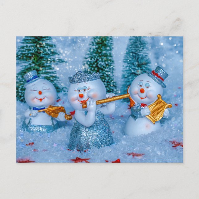 musical snow people postcard (Front)