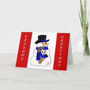 Musical Snowman Holiday Card