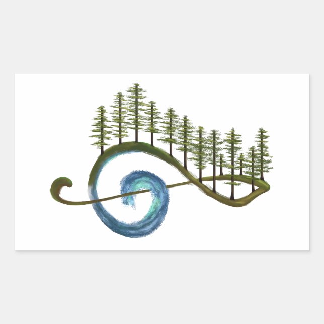 Musical Sol Key Symbol Sticker (Front)