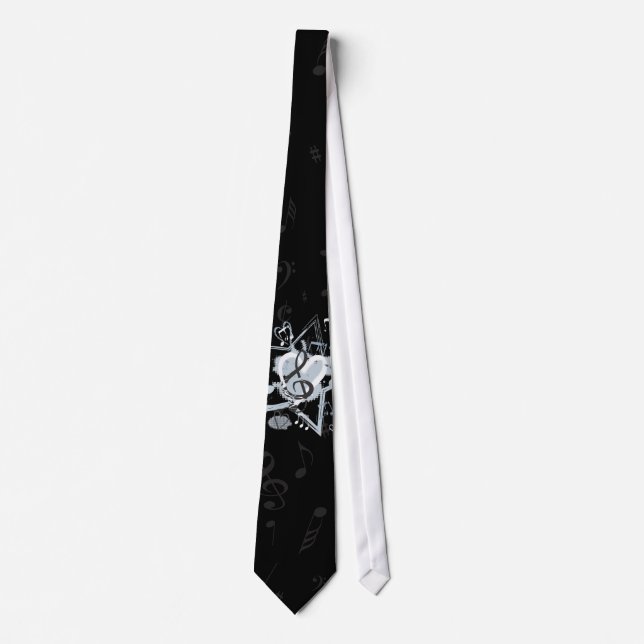 Musical Star Notes Designer Pattern Tie (Front)
