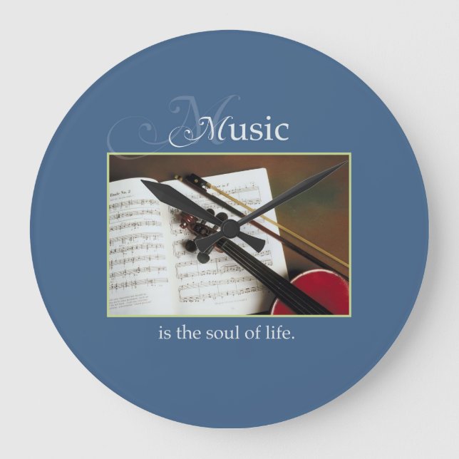 Musical Strings, The Soul of Life, Traditional Large Clock (Front)