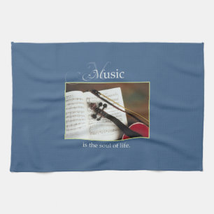 Musical Strings, The Soul of Life, Traditional Tea Towel
